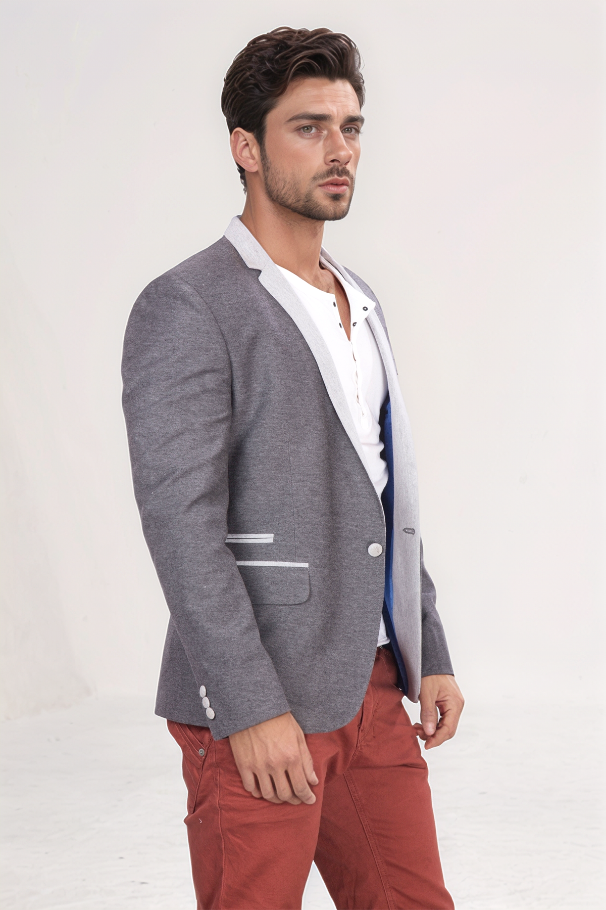 Dark Grey Jersy Blazer