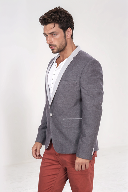 Dark Grey Jersy Blazer