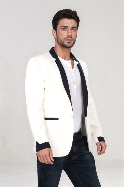 White Single Breasted Blazer