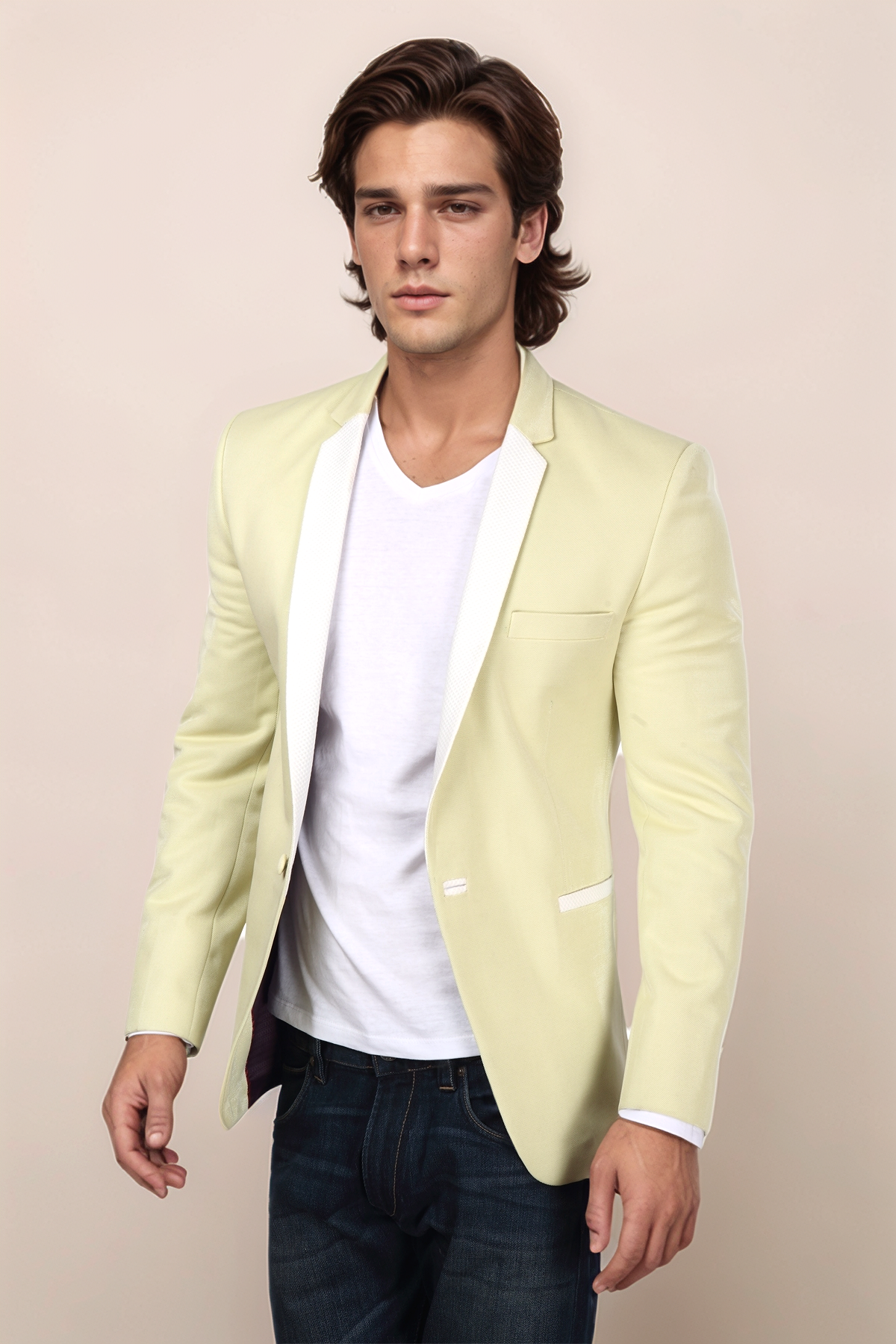 Pale Yellow Blazer