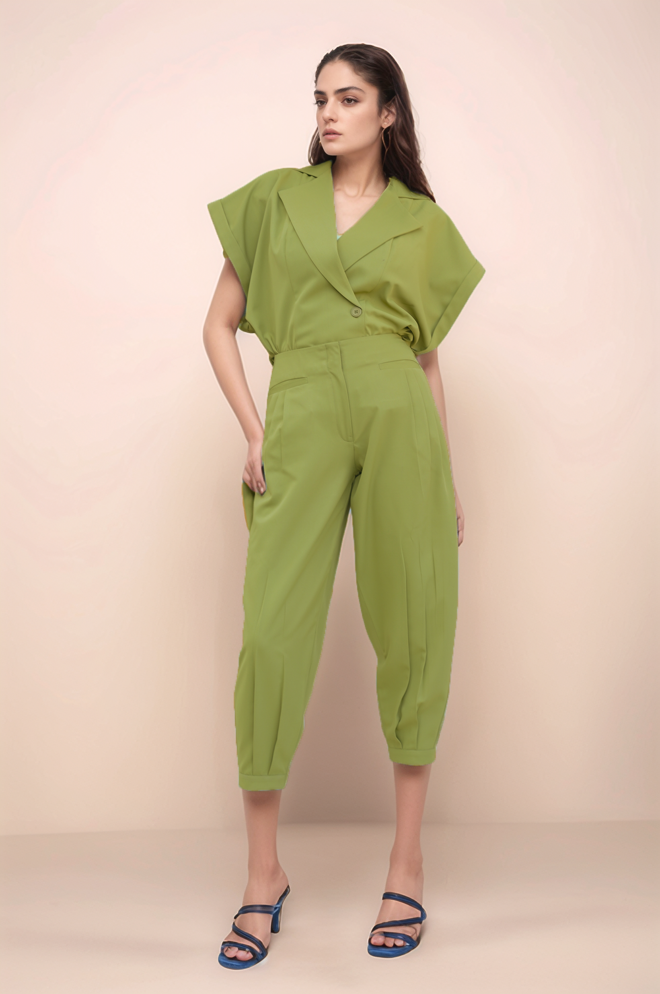 Sage Green Cropped Pant