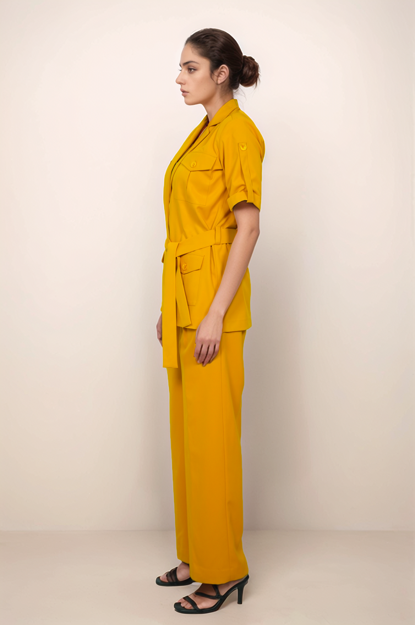 Turmeric Yellow Pleated Trouser