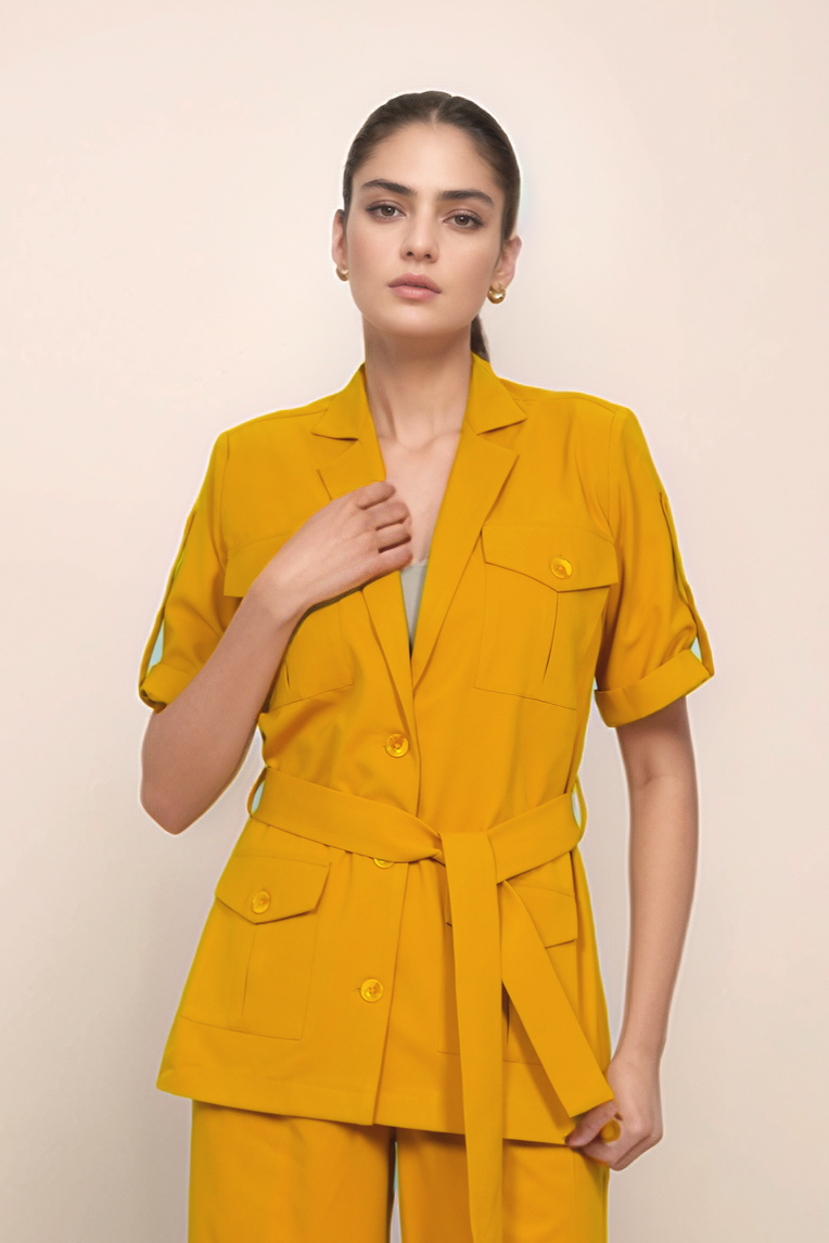 Turmeric Yellow Safari Co-ord Suit