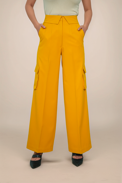 Mustard Yellow Halter Jacket Co-ord Suit