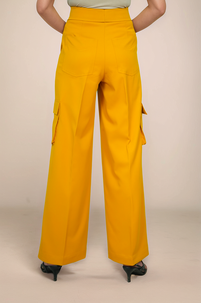 Mustard Yellow Halter Jacket Co-ord Suit