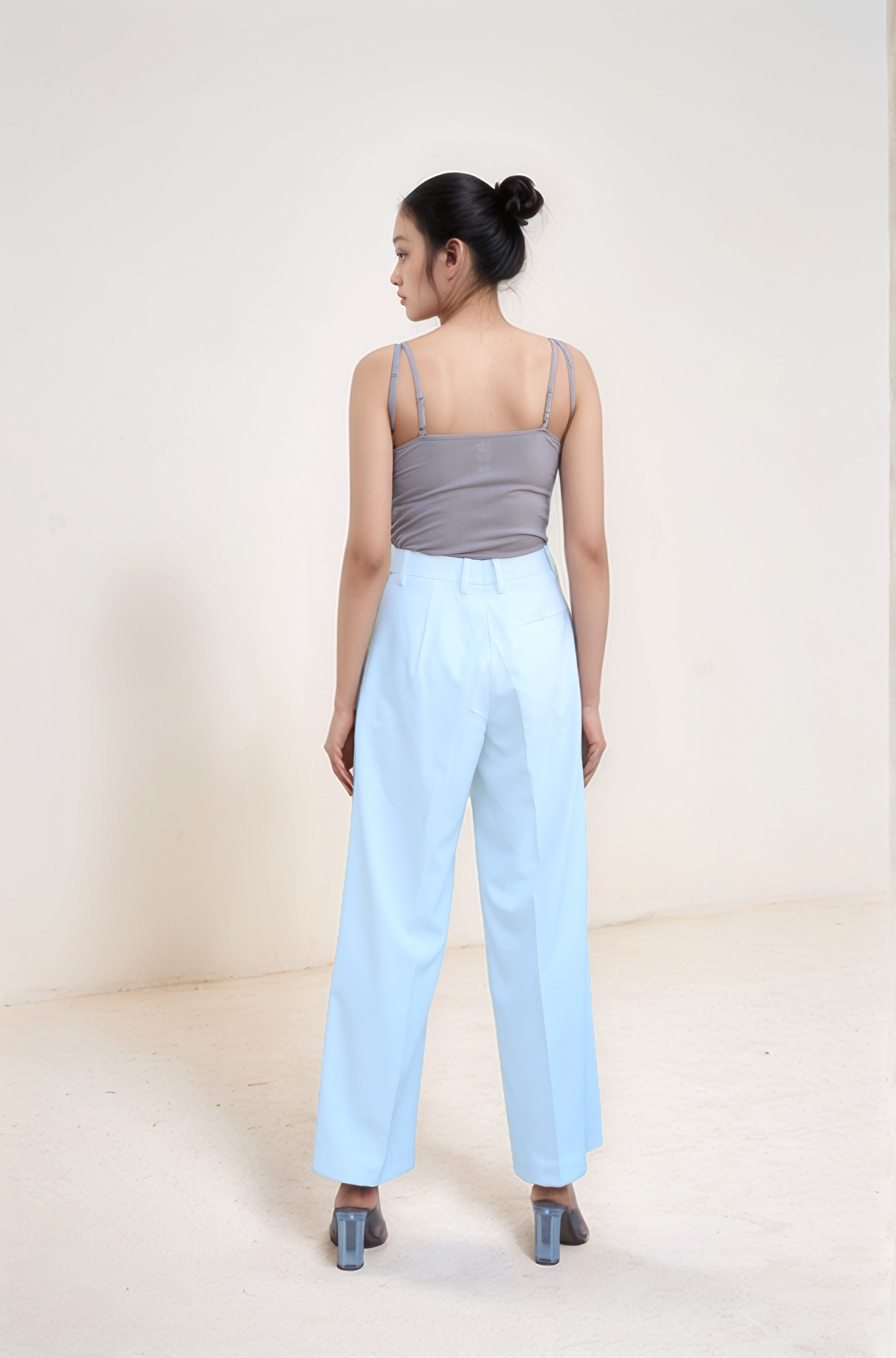 Lilac Blue Overlapped Waistcoat Co-ord Suit