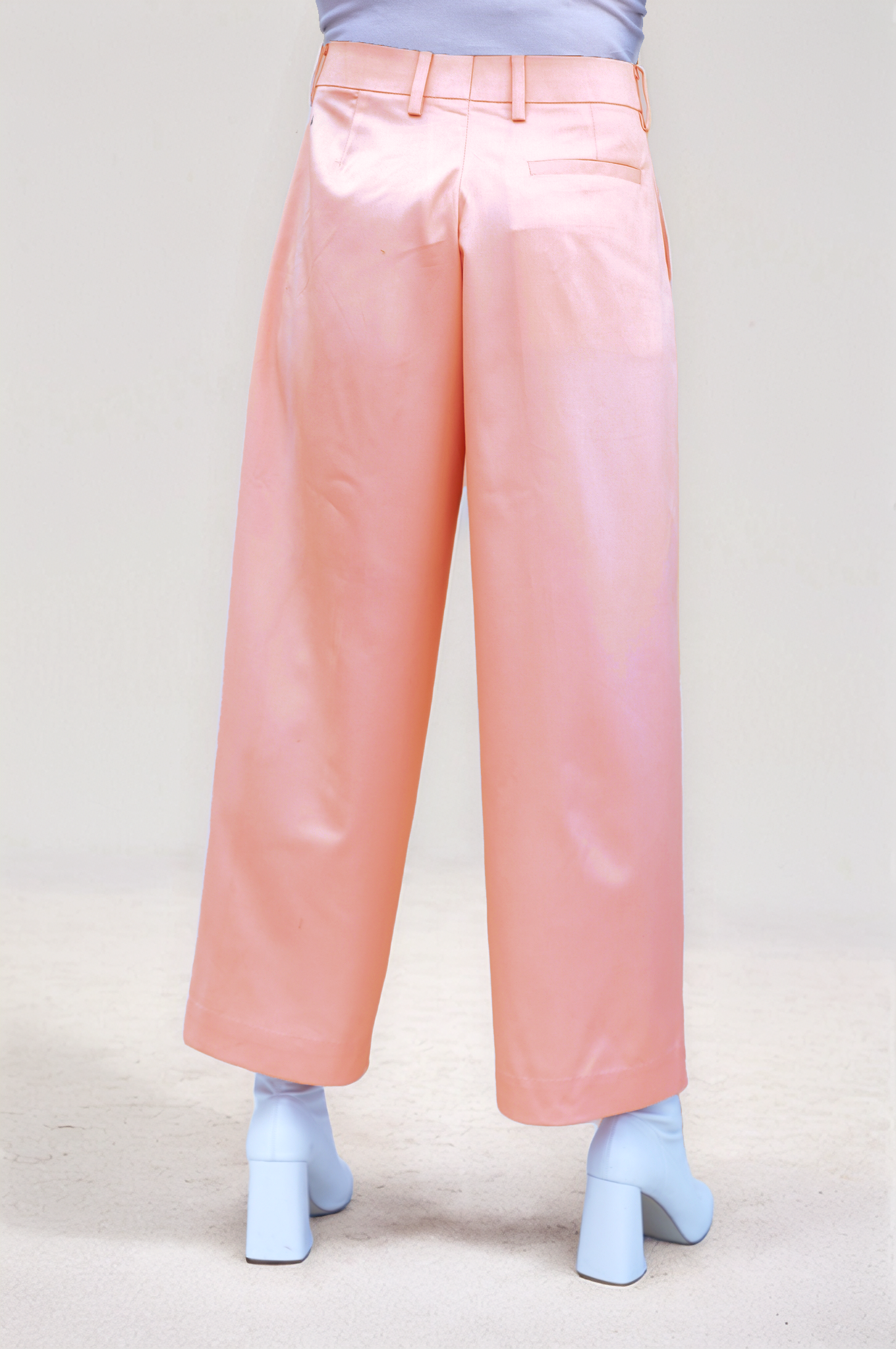 Peach Front Slit Trouser