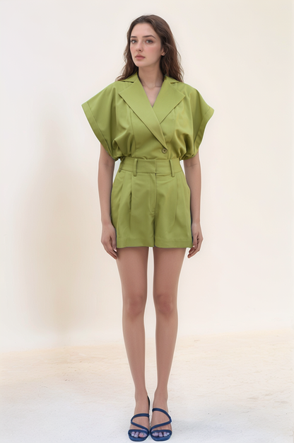 Sage Green Shorts Co-ord Suit