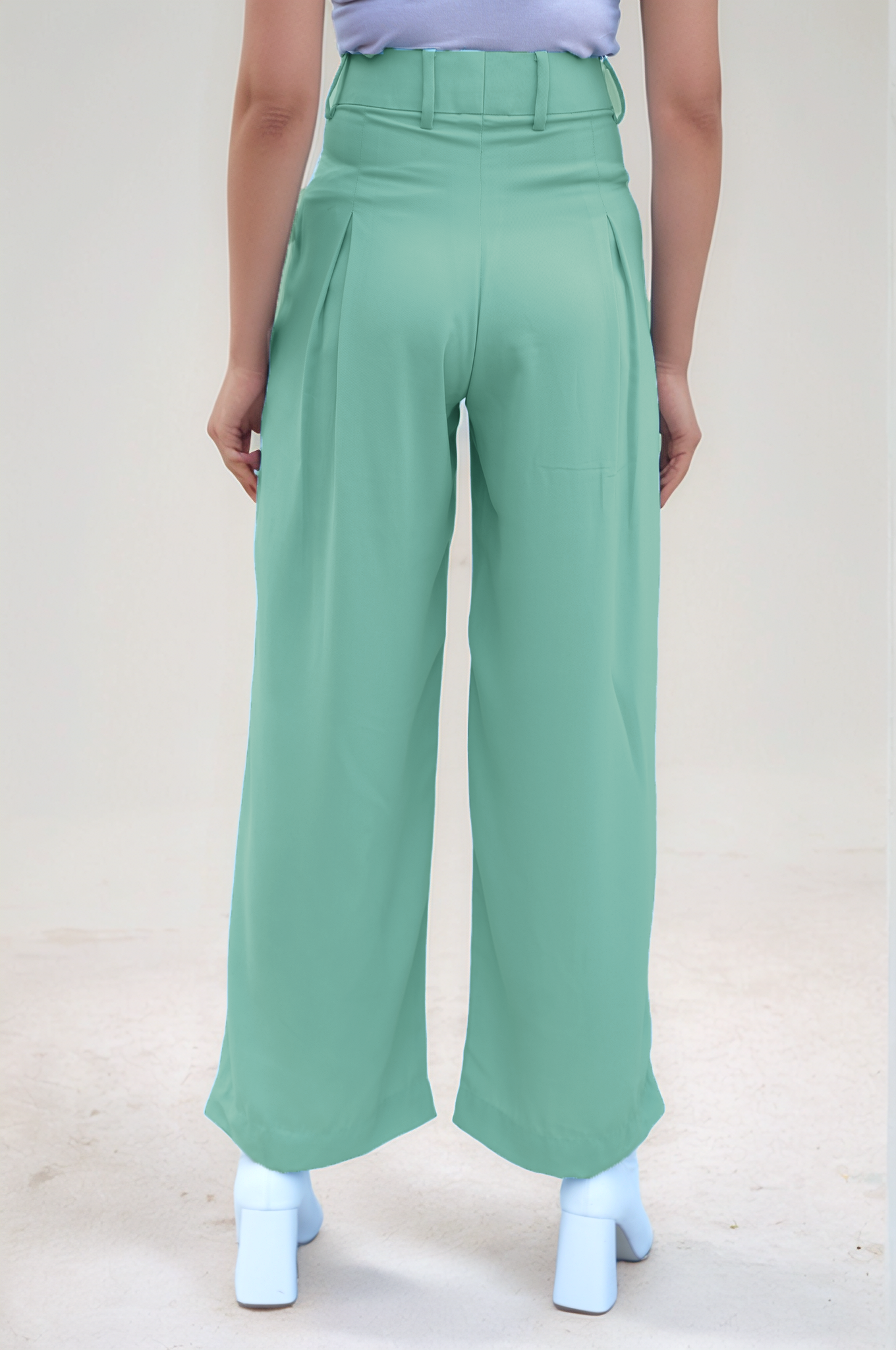 Sea Green Pleated Trouser