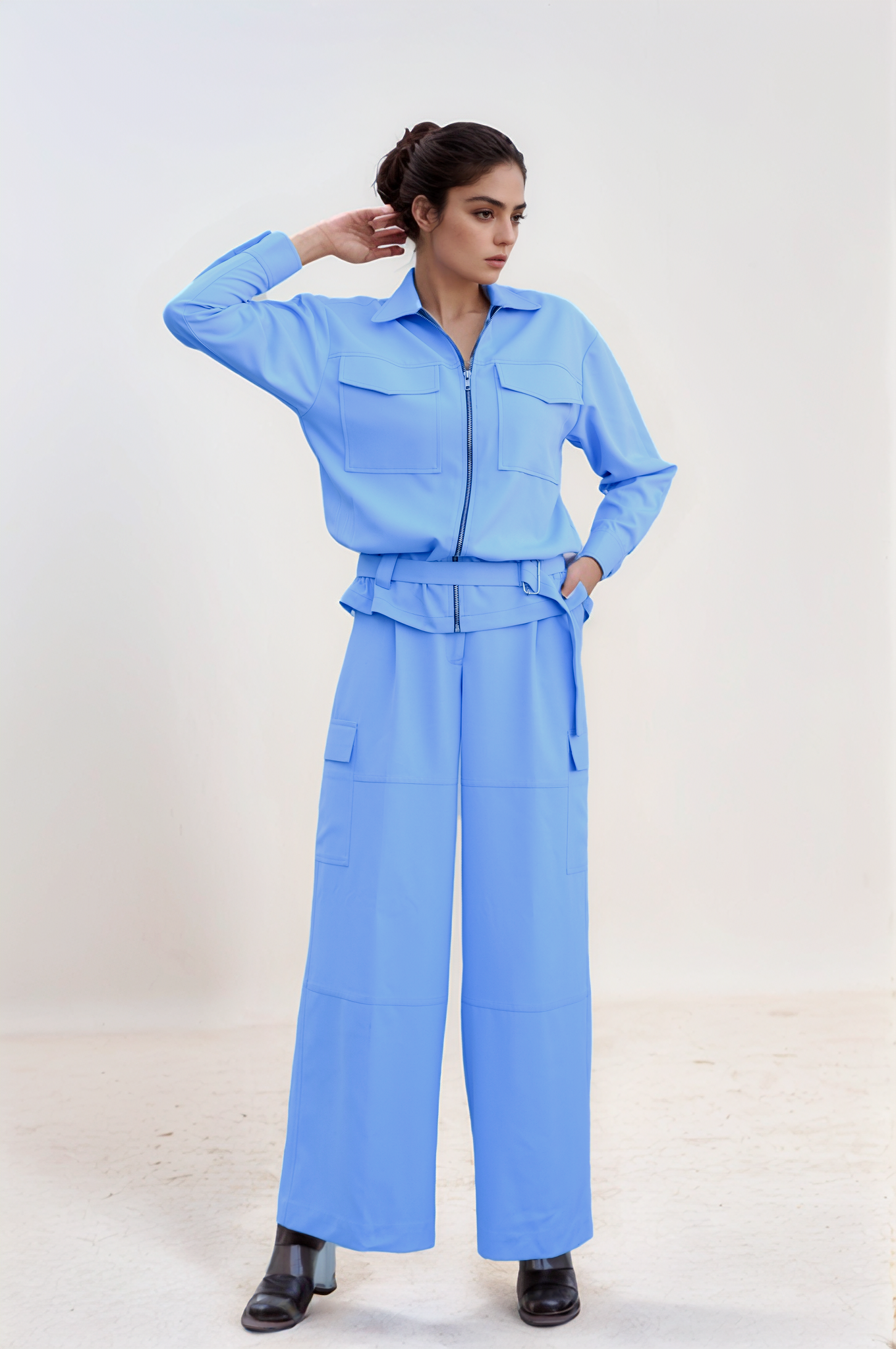 Lilac Zipper Jacket Co-ord Suit