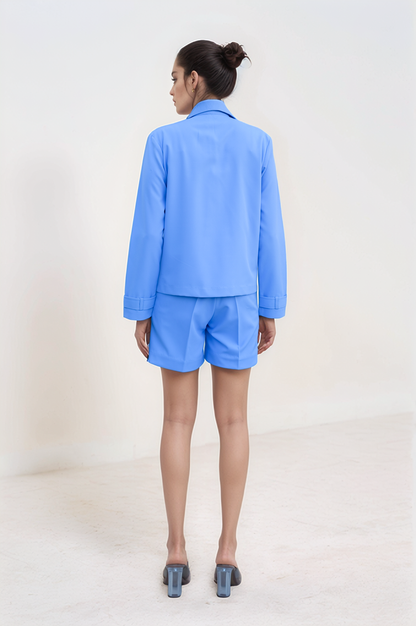 Lilac Pleated Shorts