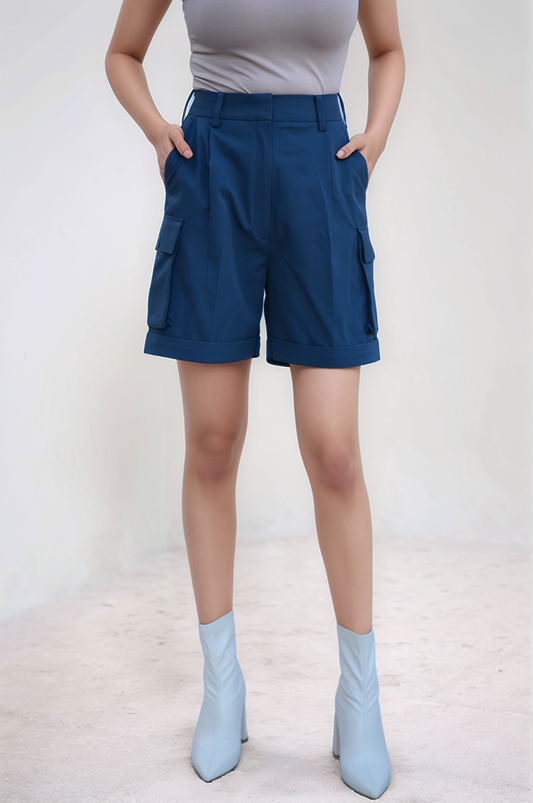 Blue Cargo Shorts