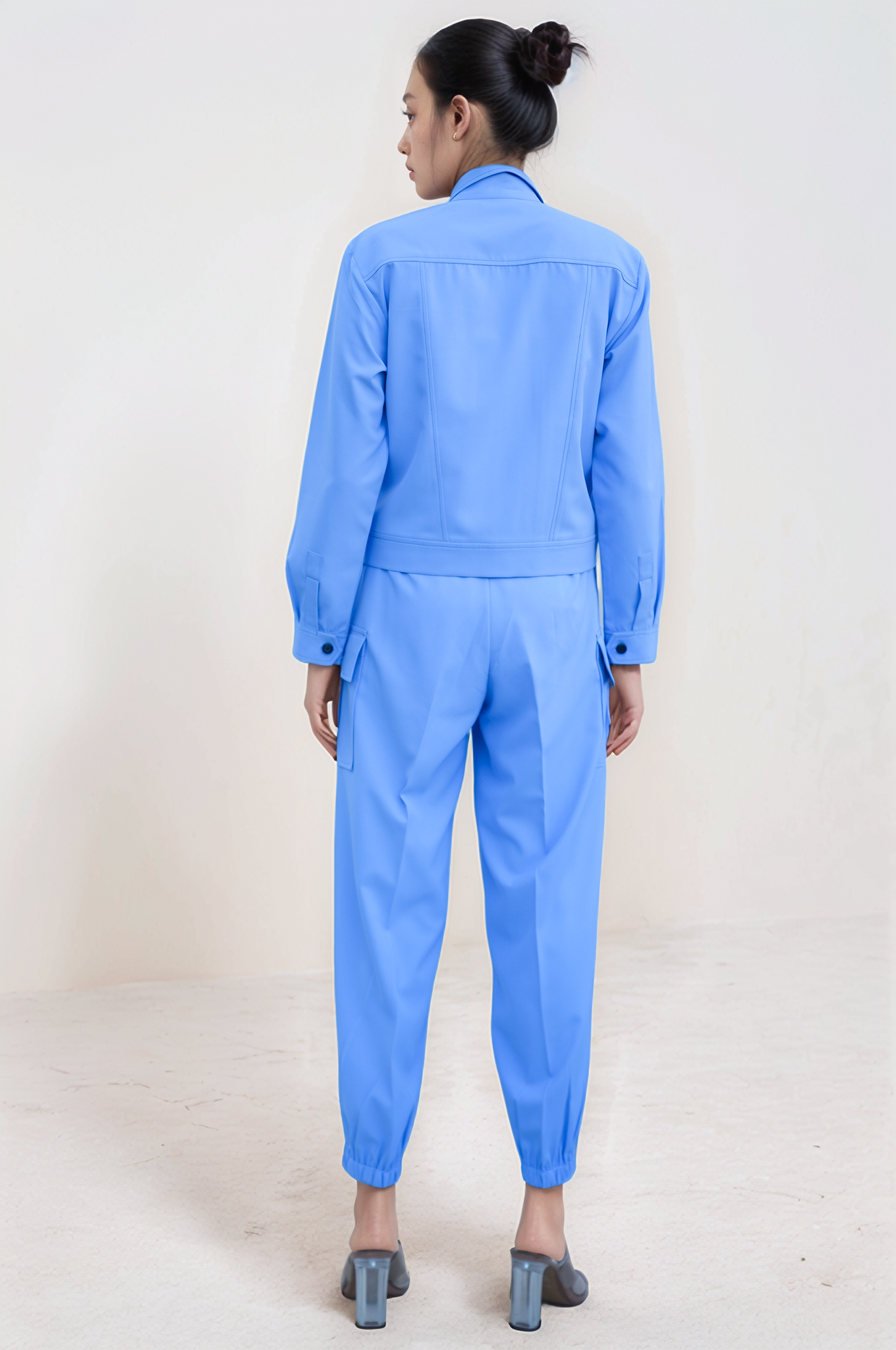 Lilac Blue Casual Jacket Co-ord Suit