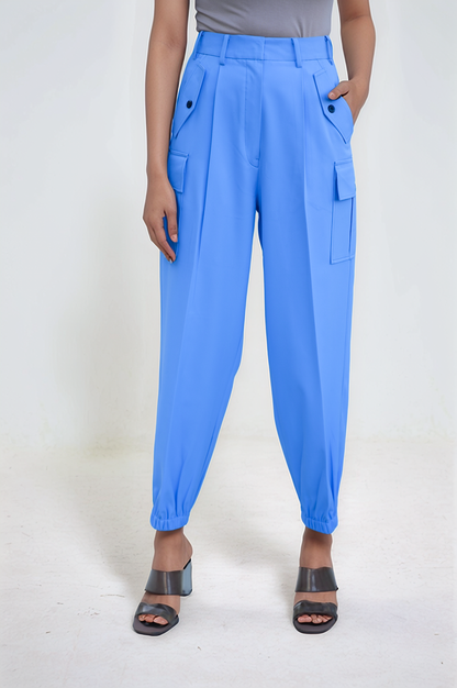 Lilac Blue Casual Jacket Co-ord Suit