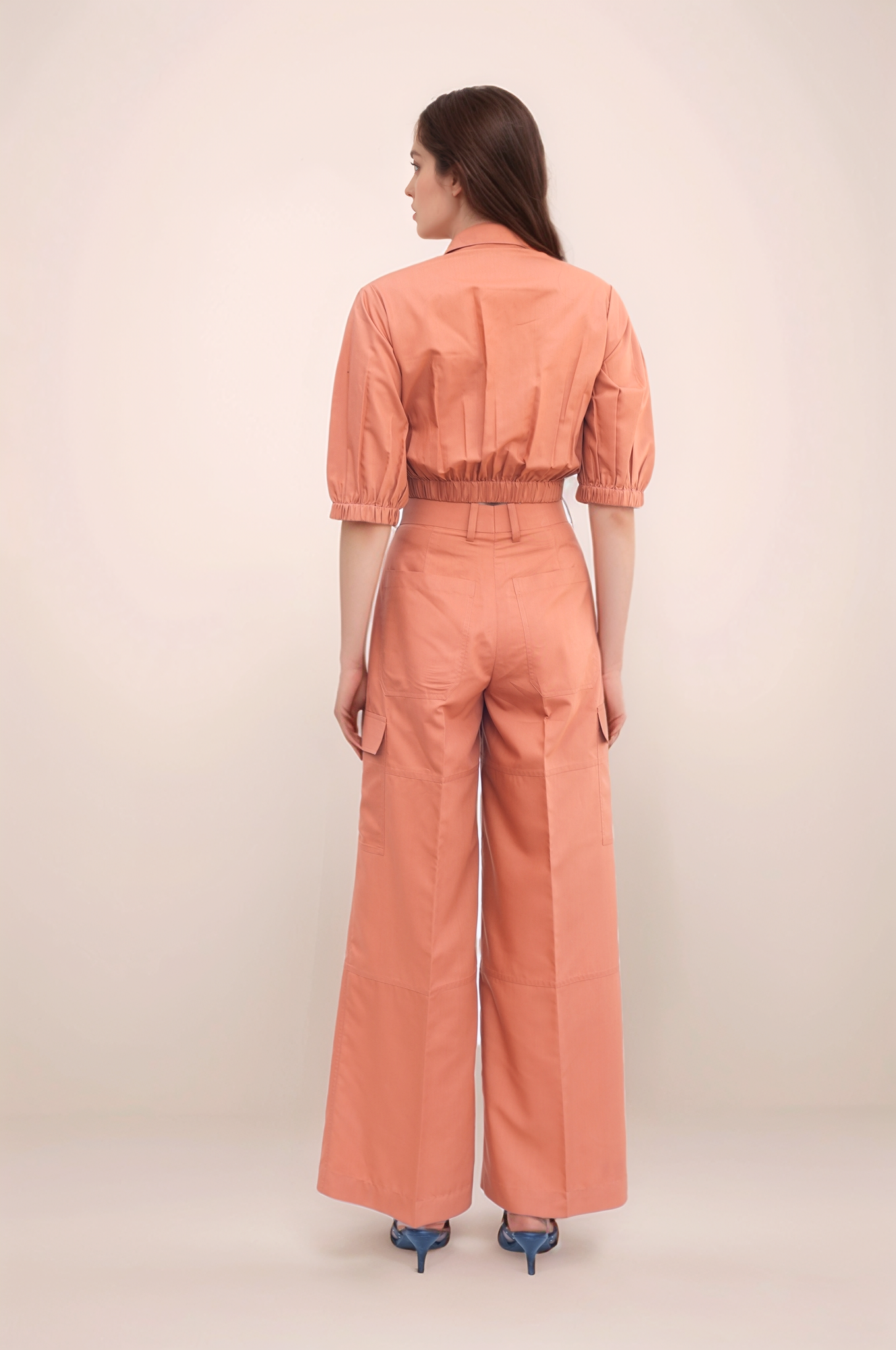 Rust Crop Top Co-ord Suit