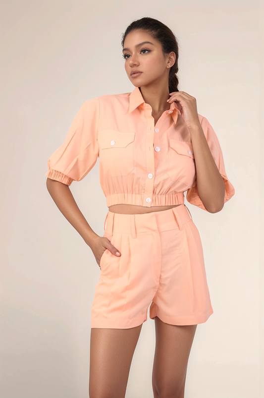 Peach Crop Cotton Top