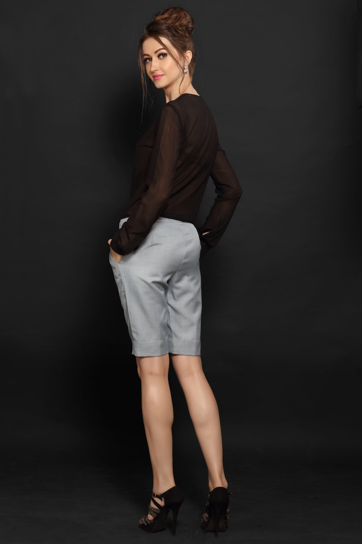 Light Grey Long Shorts