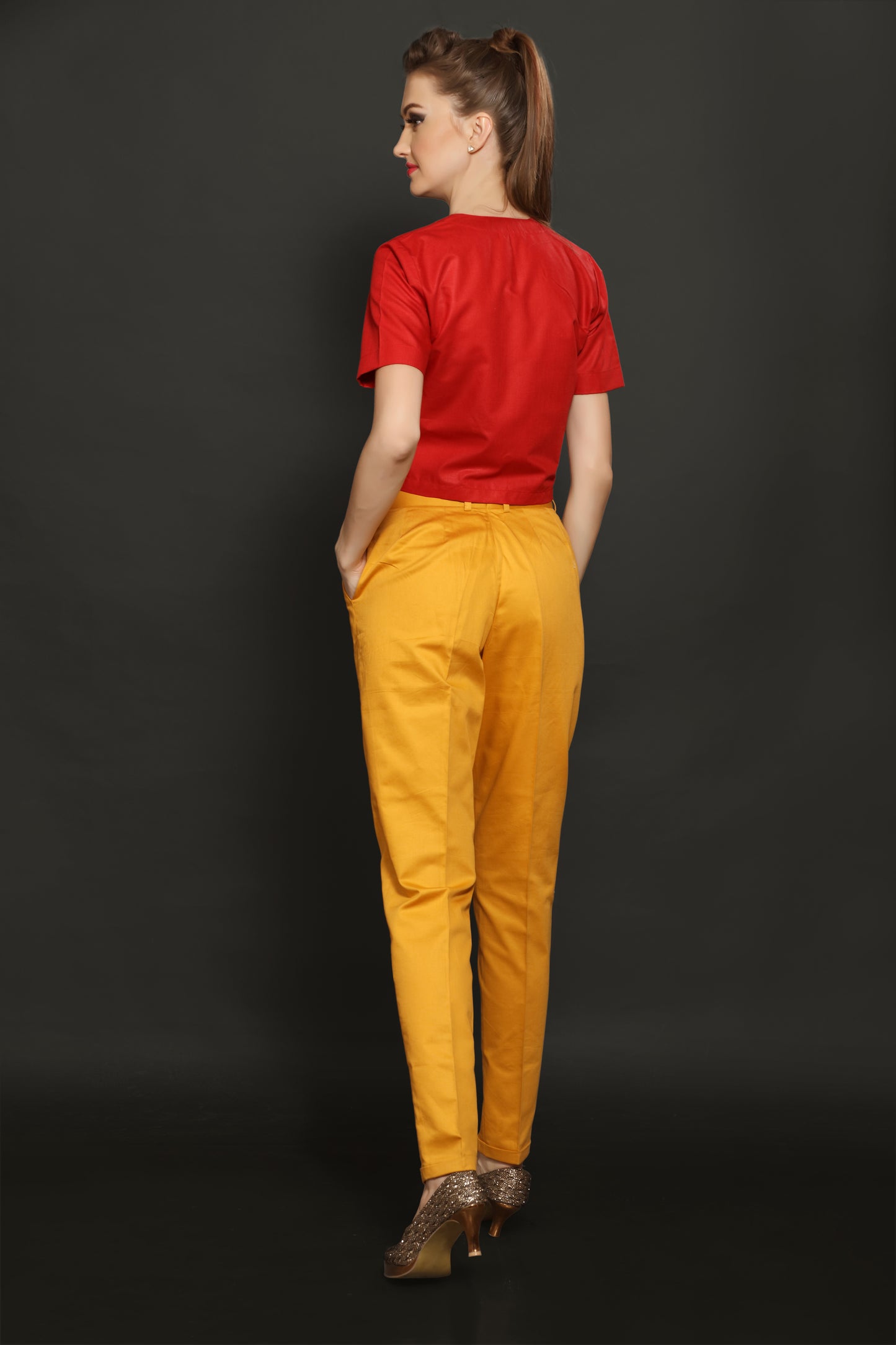 Yellow Cotton Trouser