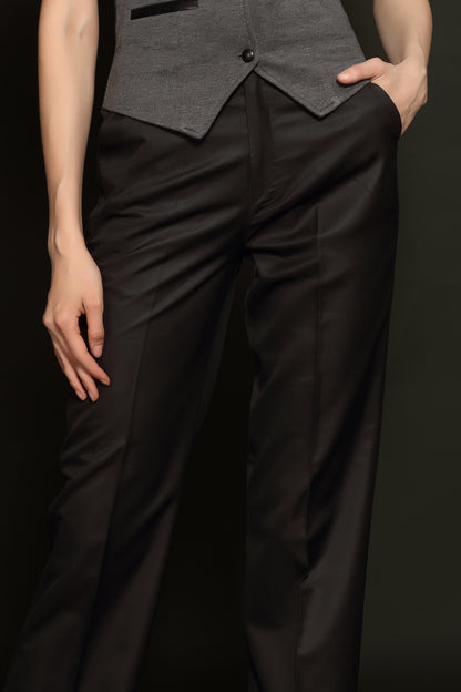Black Parallel Trouser