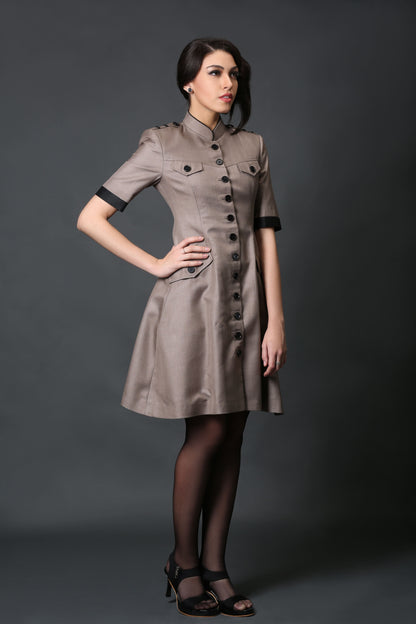 Beige Dress Coat