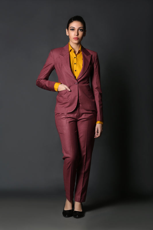 Brick Red Formal Blazer