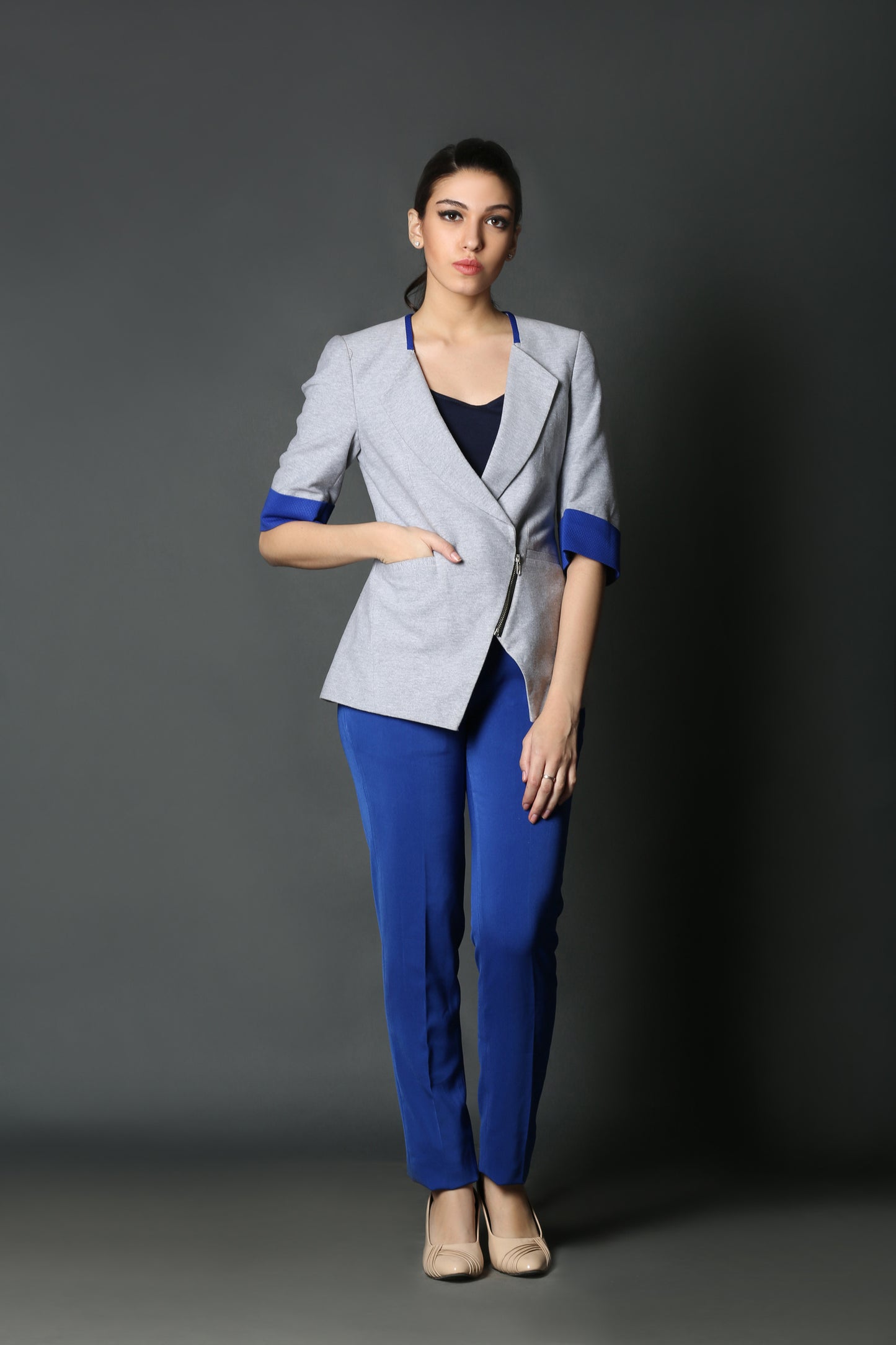 Grey Overlapped & Royal Blue Suits