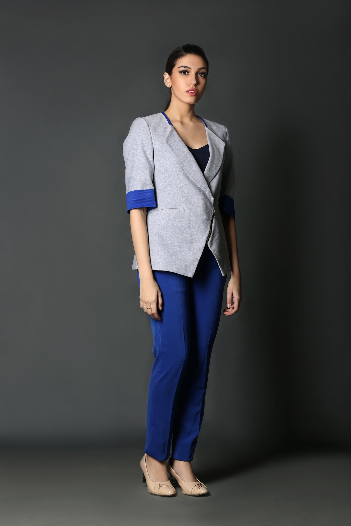 Grey Overlapped & Royal Blue Suits