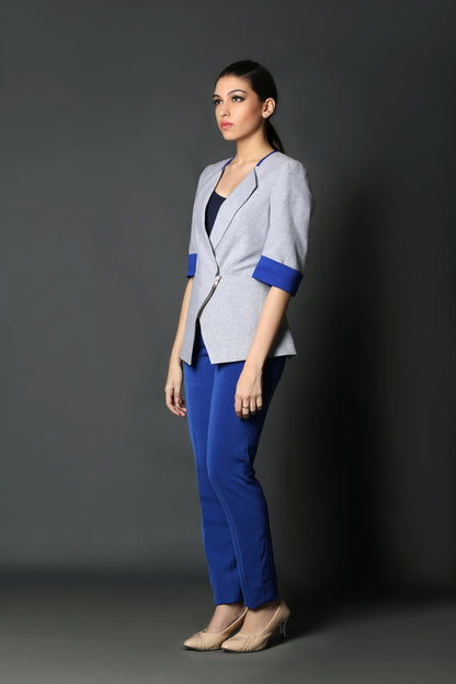 Grey Overlapped & Royal Blue Suits