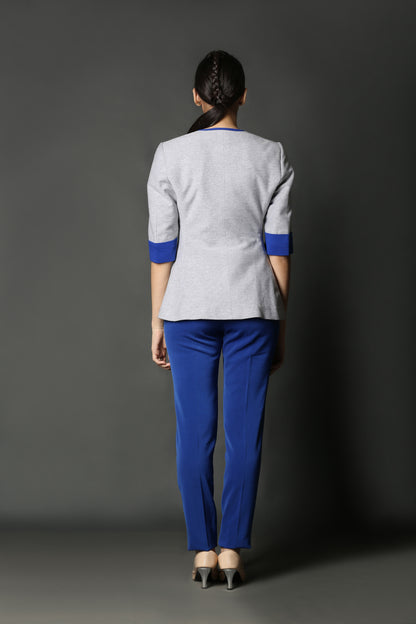 Grey Overlapped & Royal Blue Suits