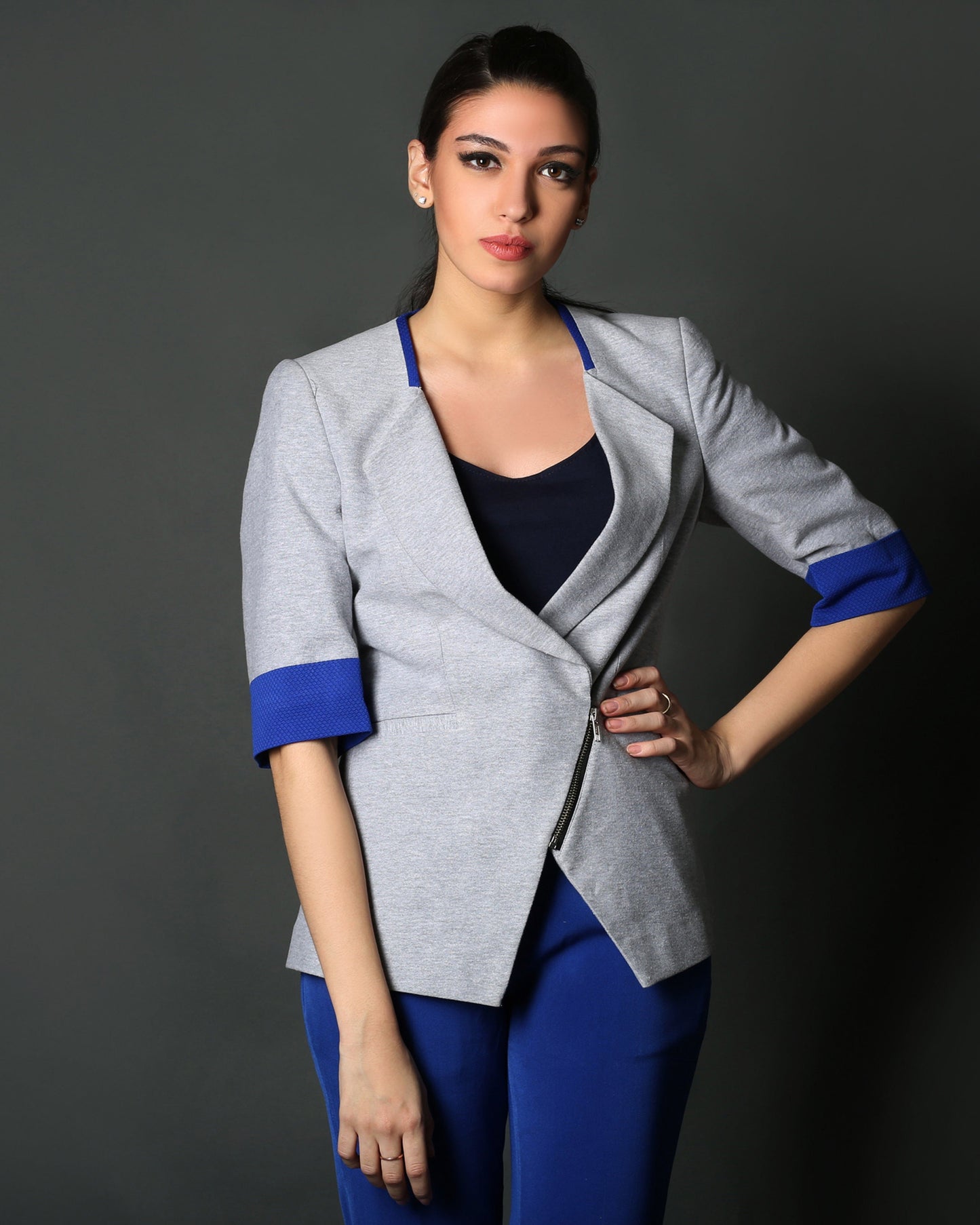 Grey Overlapped & Royal Blue Suits