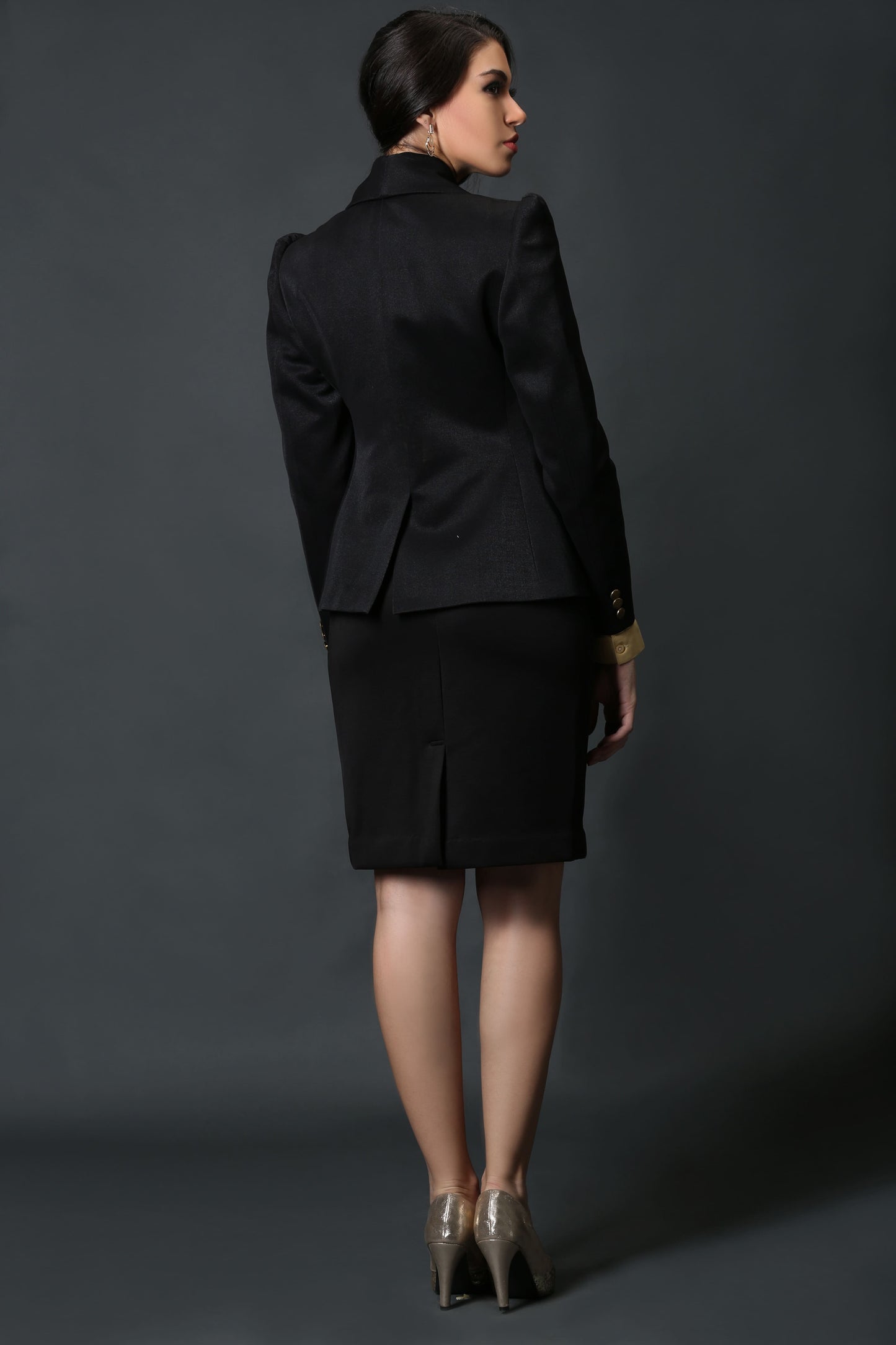 Black Shawl Collar Coat