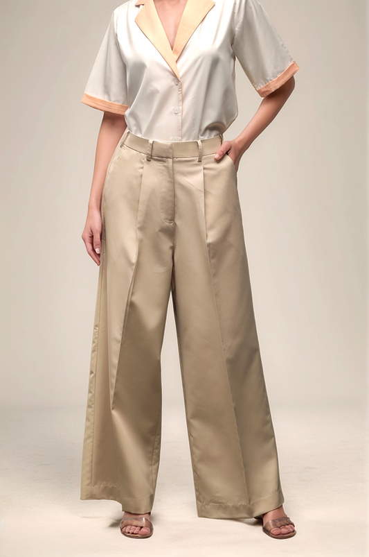 Beige Loose Pants