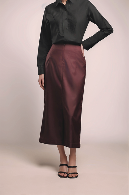 Maroon Pencil Skirt