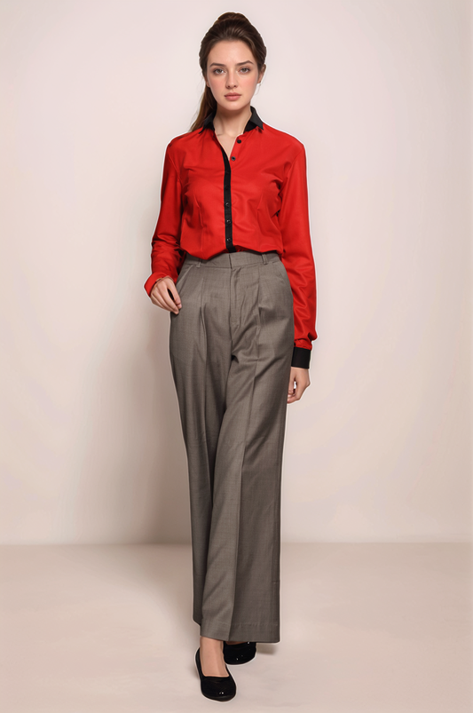 Red Classy Women Shirt