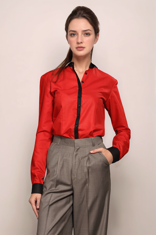 Red Classy Women Shirt