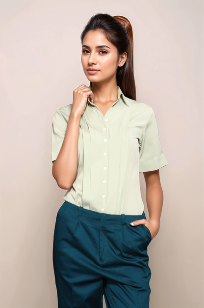 Mint Green Shirt & Rama Green Trouser Combo