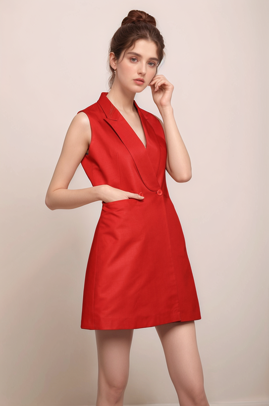 Red Dress Waiscoat