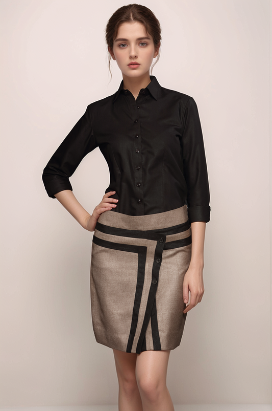 Black Formal Women Shirt