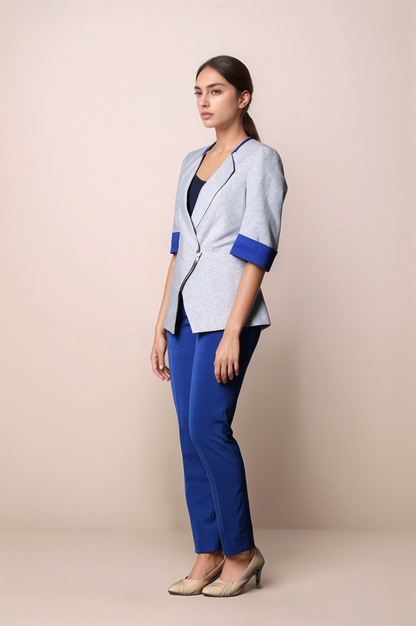 Grey Overlapped Coat