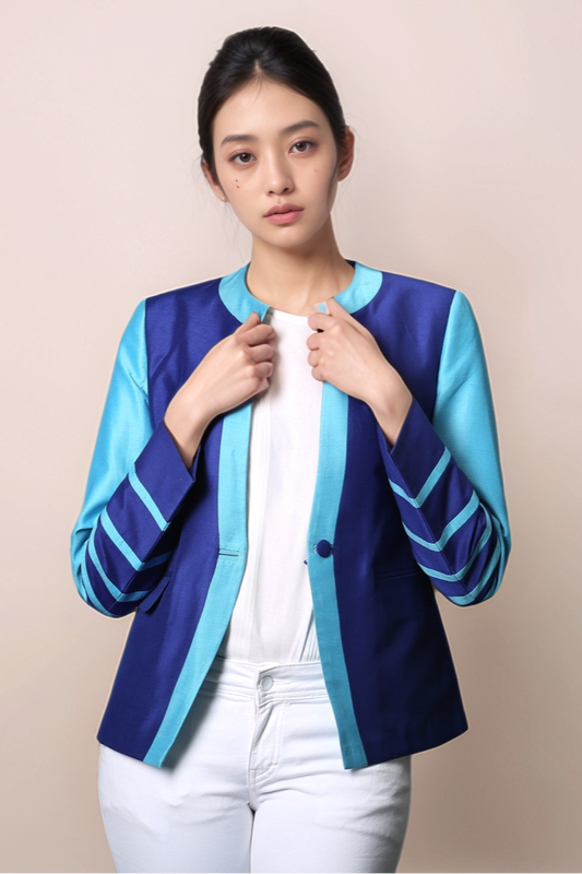 Blue Dual Color Summer Coat