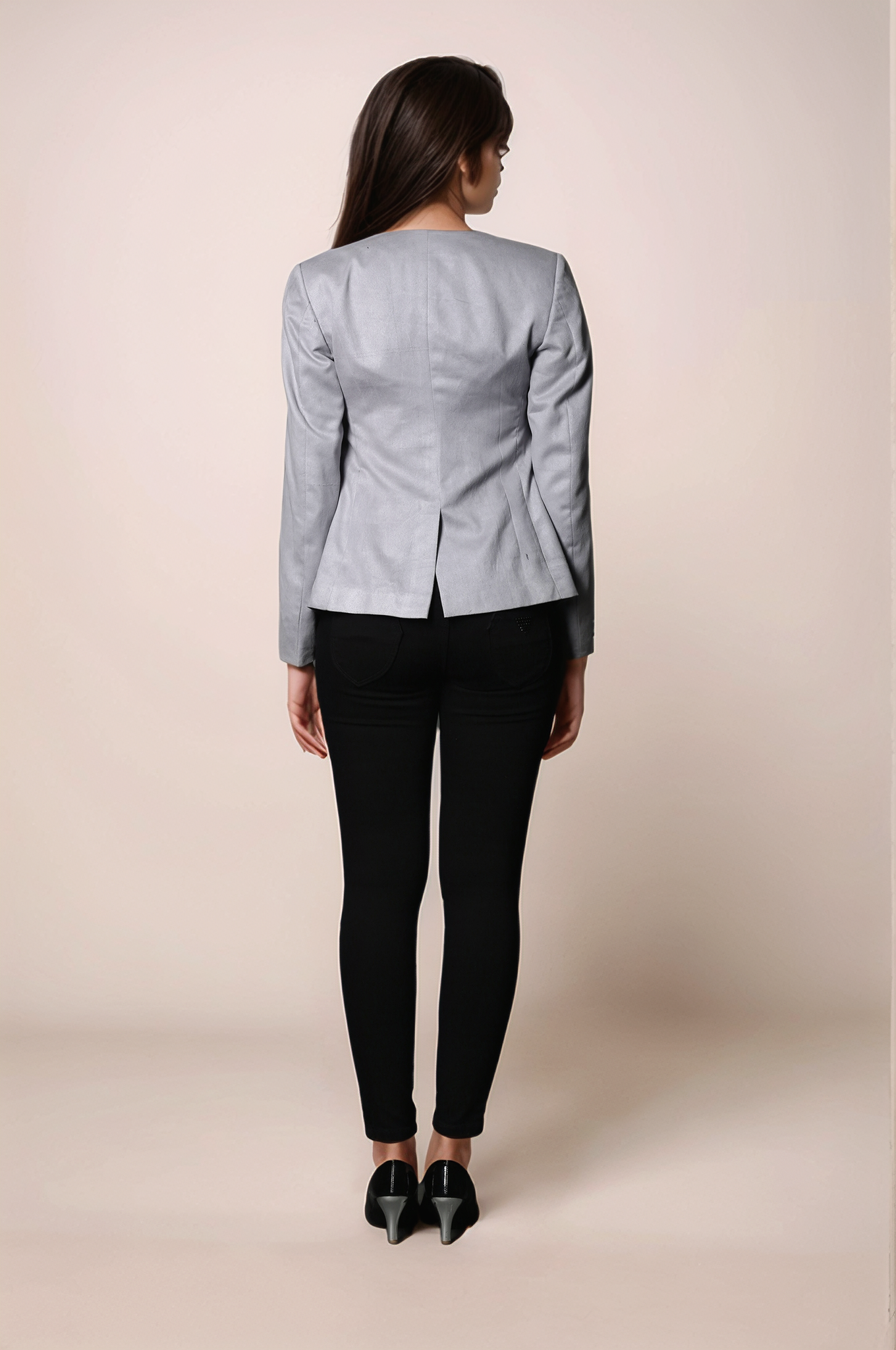 Grey Front Zip Jacket