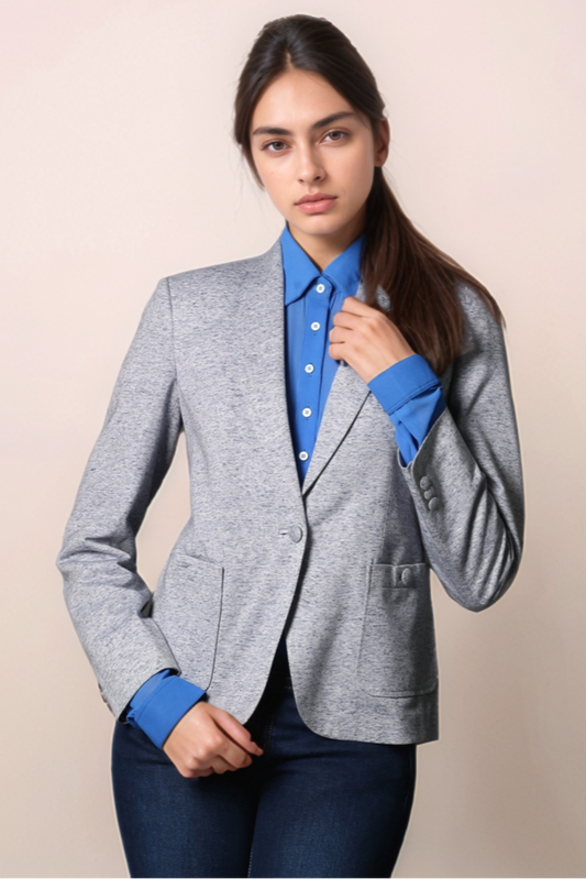 Grey Single Breasted Coat