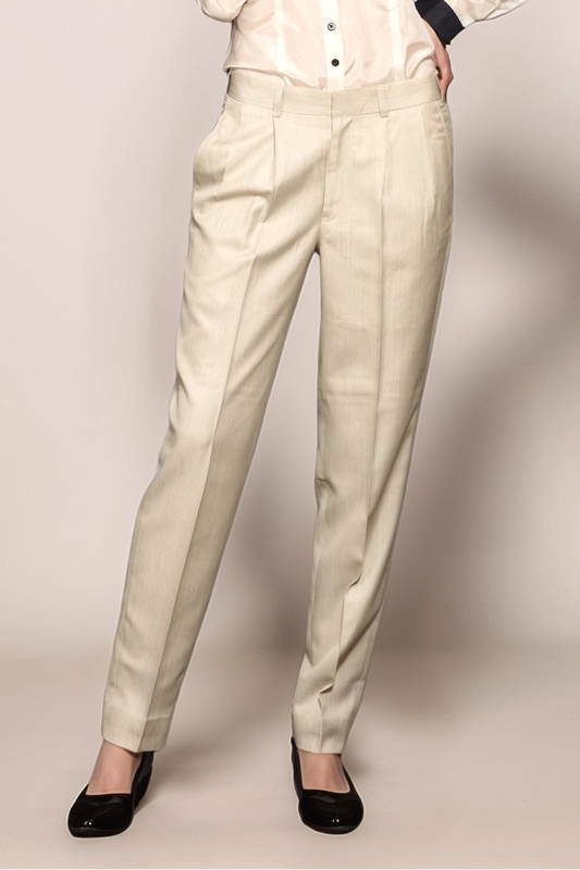 Ivory Baggy Trouser
