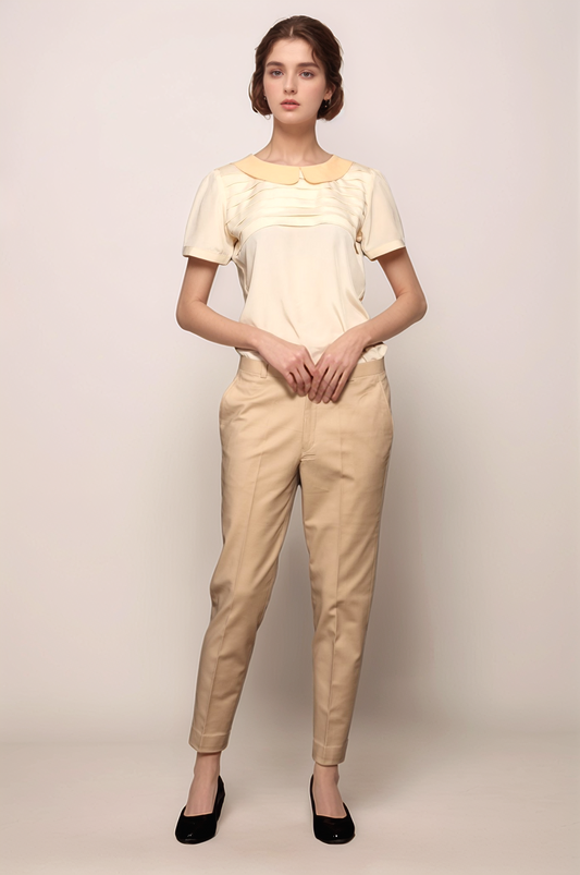 Beige Classy Trouser