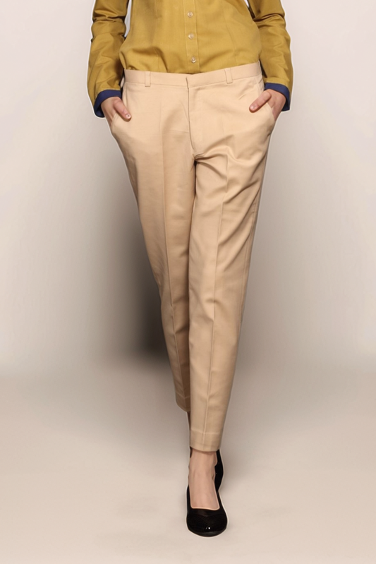 Beige Formal Trouser