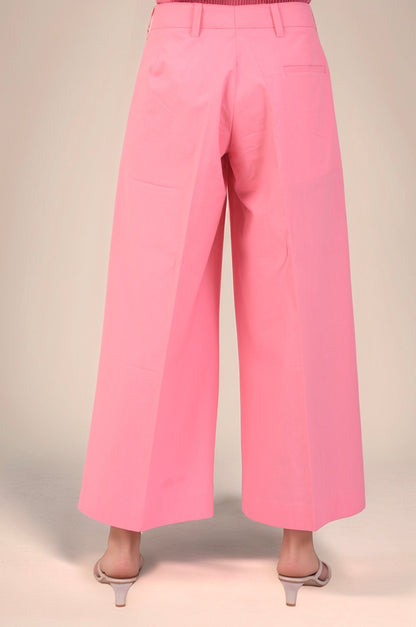 Pink Long-Overlapped Cotton Co-ord Suit