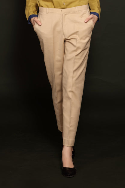 Beige Formal Trouser - Dheeraj Sharma