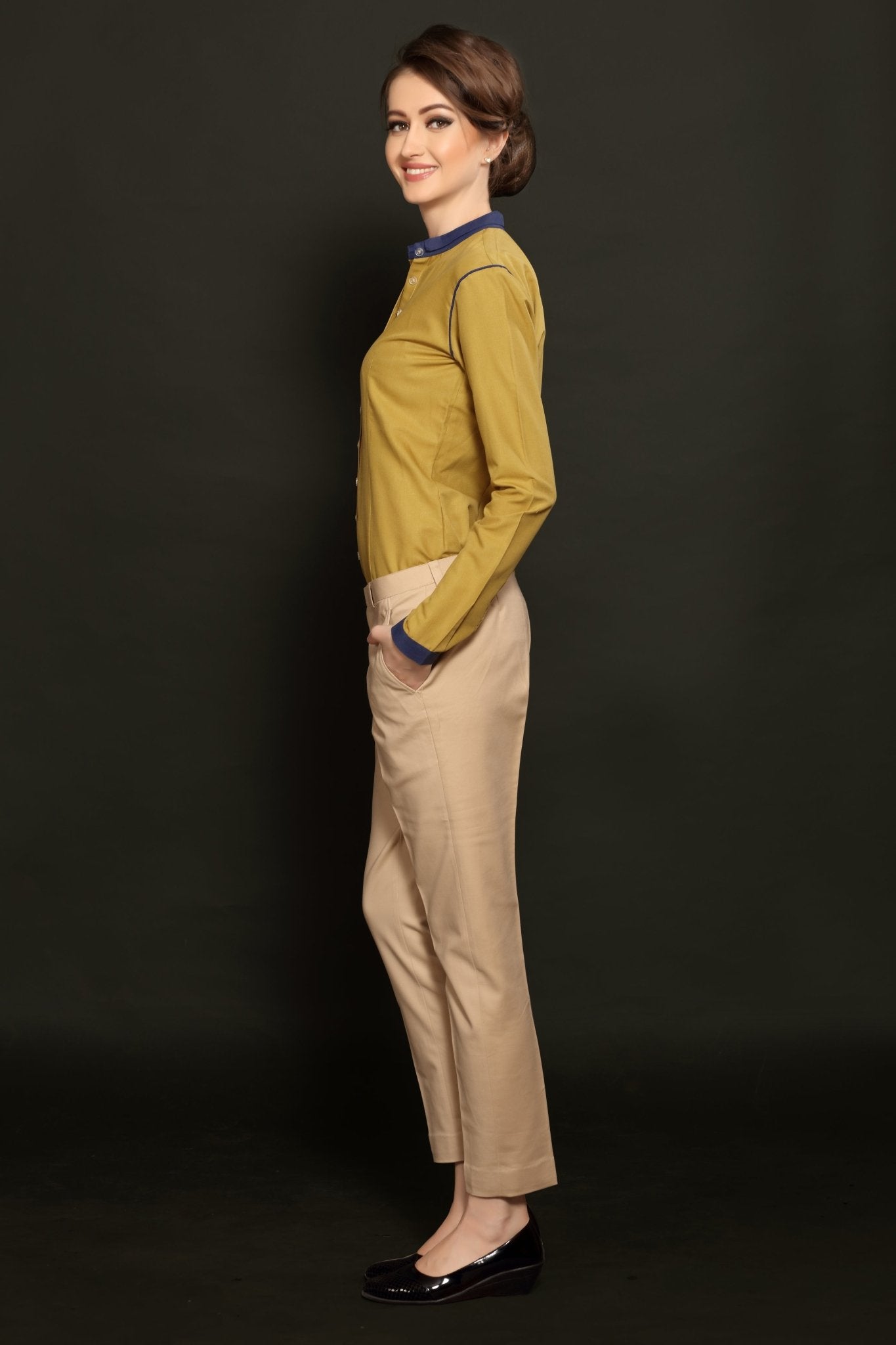 Beige Formal Trouser - Dheeraj Sharma