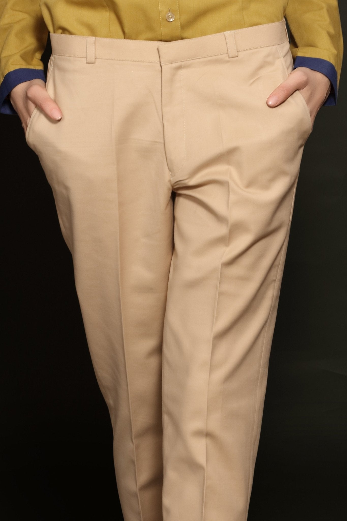 Beige Formal Trouser - Dheeraj Sharma