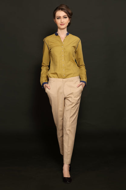 Beige Formal Trouser - Dheeraj Sharma